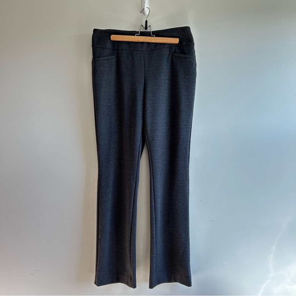 7th Avenue New York Charcoal Gray Straight Leg Stretchy dress pant, size L Tall